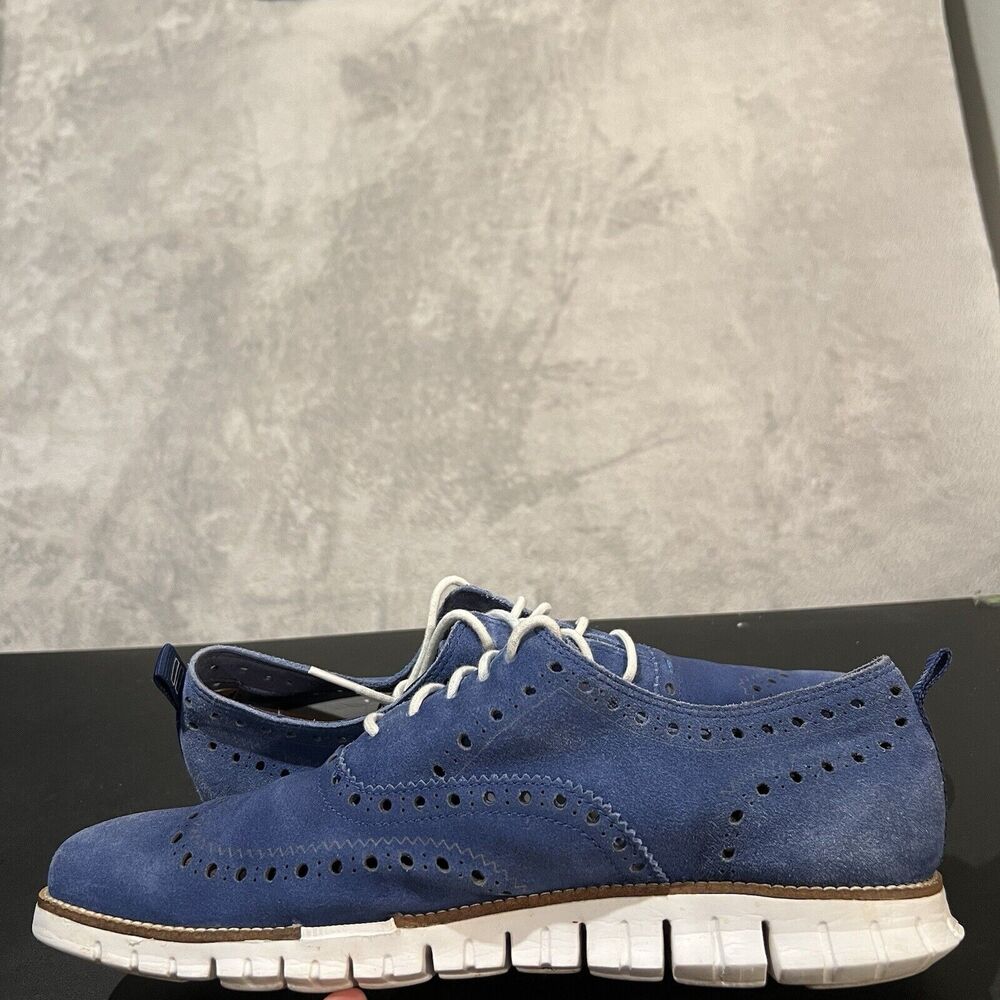 Cole Haan Zerogrand Wingtip Oxford Men's 13 Blue C27495 Casual Dress Shoes - Picture 7 of 10